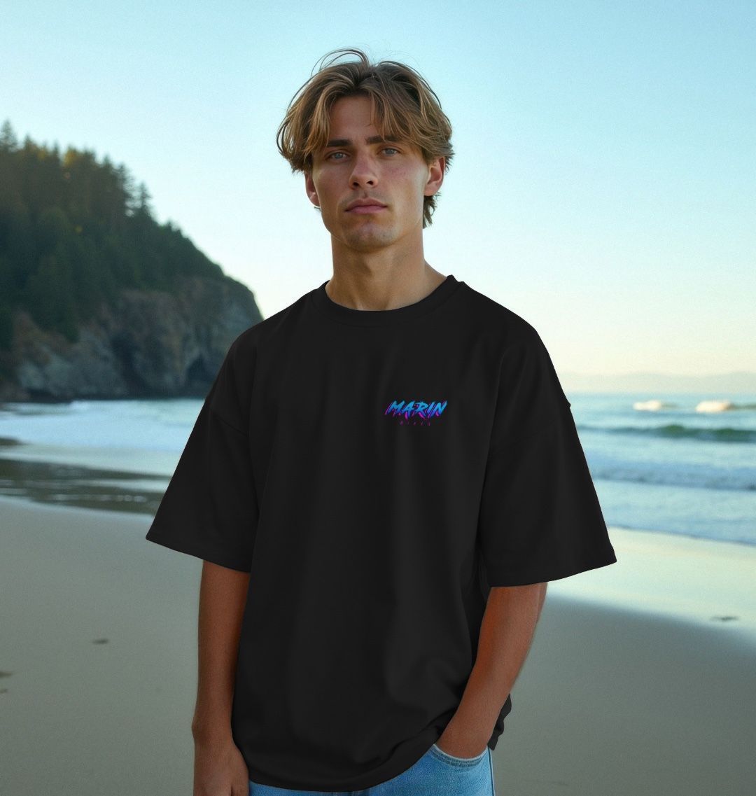 トップス Marin Marin Men's Oversized T-shirt Black – Marin Bikes