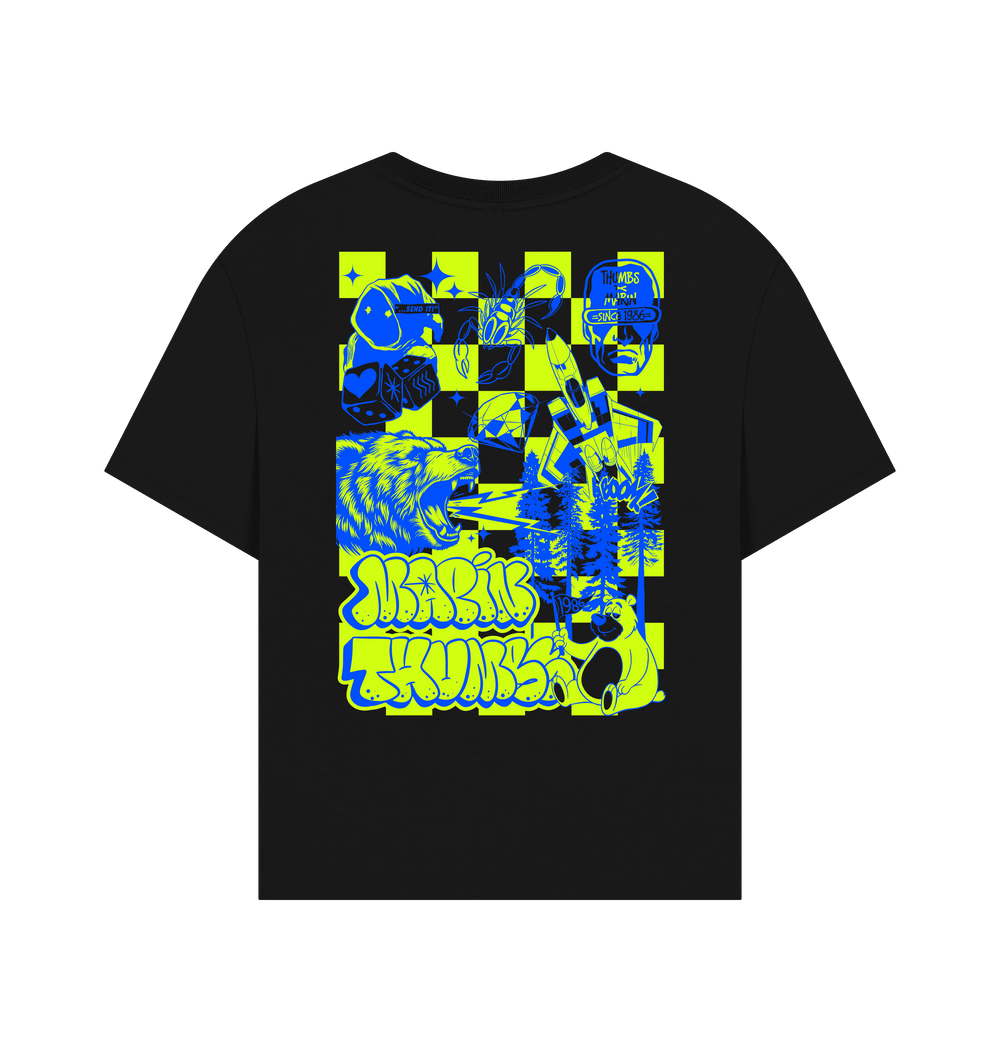 Black Printed T-shirt Back