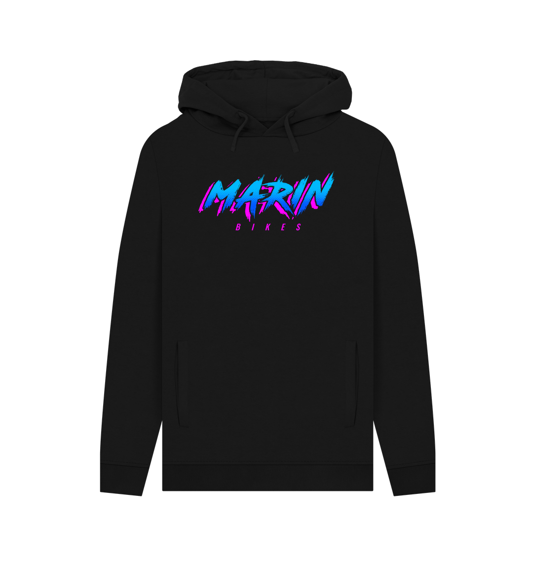 Black Printed Hoody Front