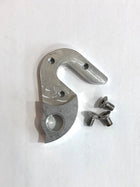 A silver Marin Bikes rear derailleur hanger