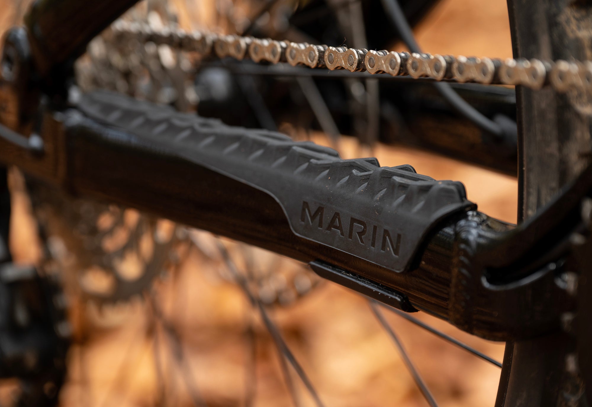 Marin Alpine Trail E Chainstay protection detail