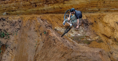 Leo Sandler riding dirt jumps on a Marin Alcatraz, UK.