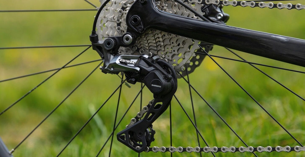 Marin Headlands 2 Shimano GRX RDX812 derailleur detail.