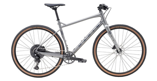 grey flat bar bike 
