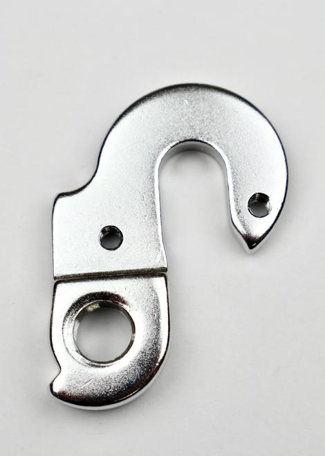 A silver Marin Bikes rear derailleur hanger
