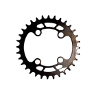 A black Marin Bikes narrow-wide tooth profile bicycle chainring