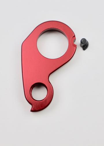 A red Marin Bikes rear derailleur hanger