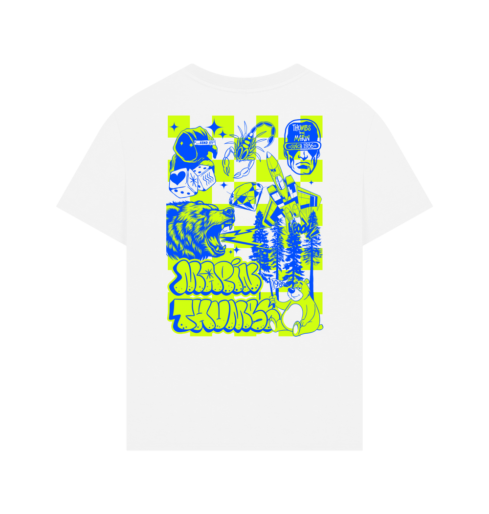 White Printed T-shirt Back