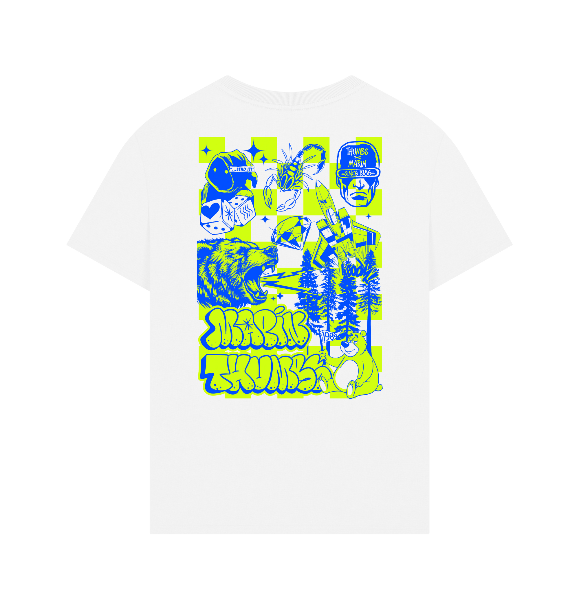 White Printed T-shirt Back