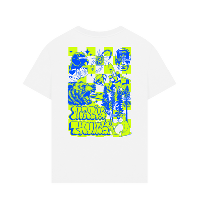 White Printed T-shirt Back