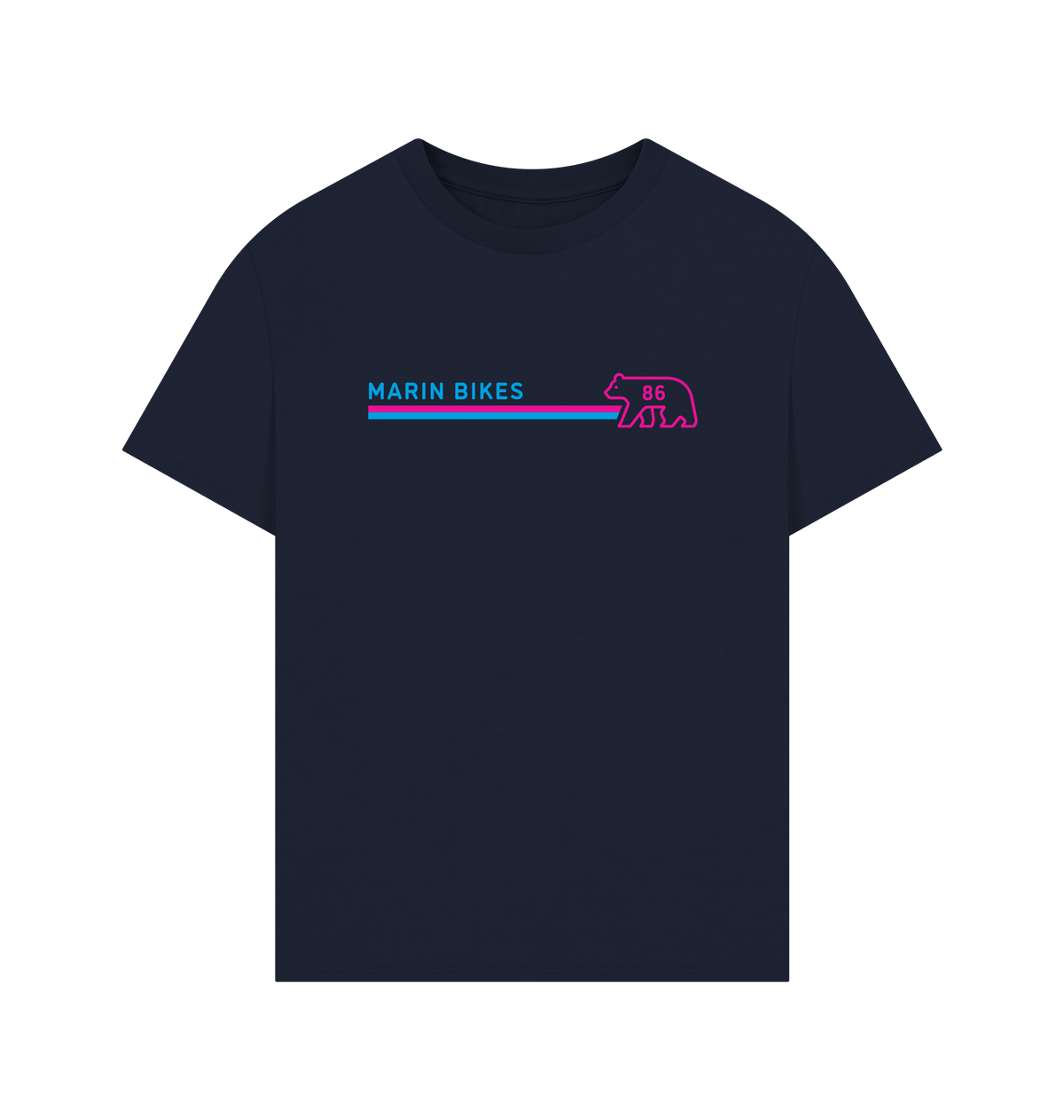 Navy Printed T-shirt Front
