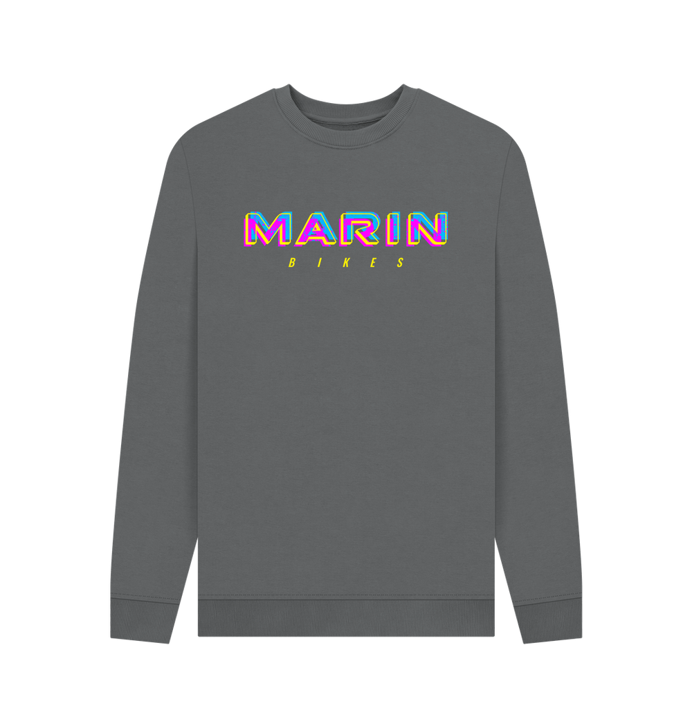 Slate Grey Printed Sweater Front