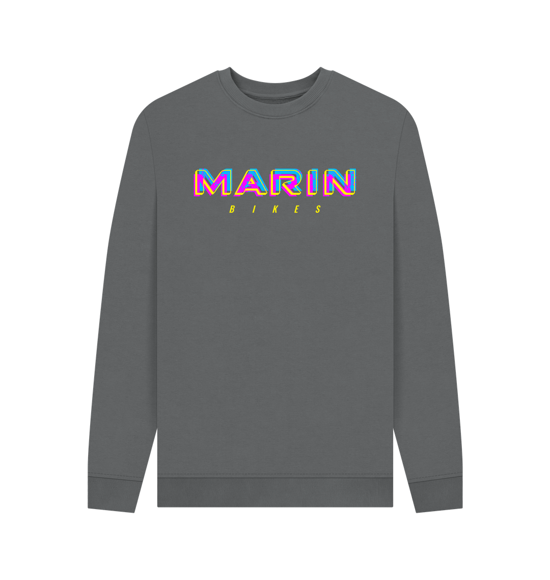 Slate Grey Printed Sweater Front