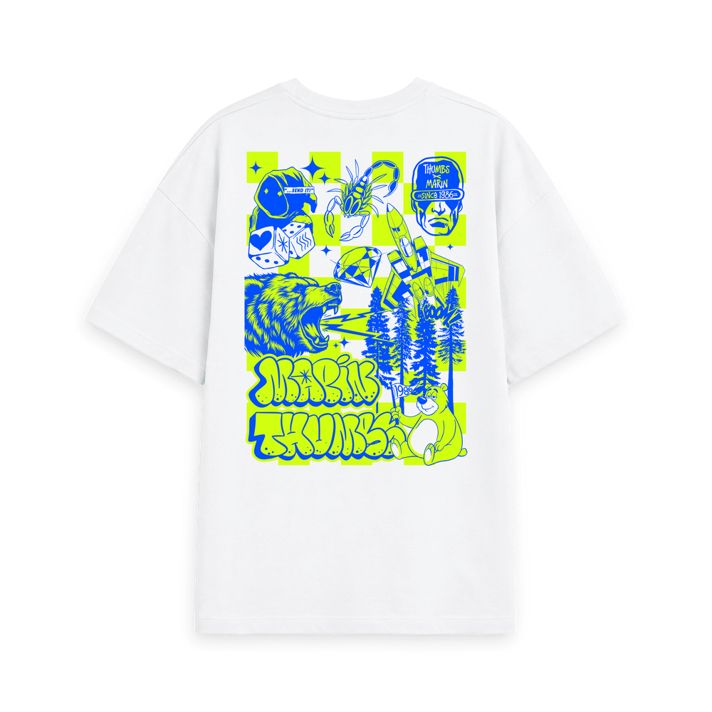 White Printed T-shirt Back
