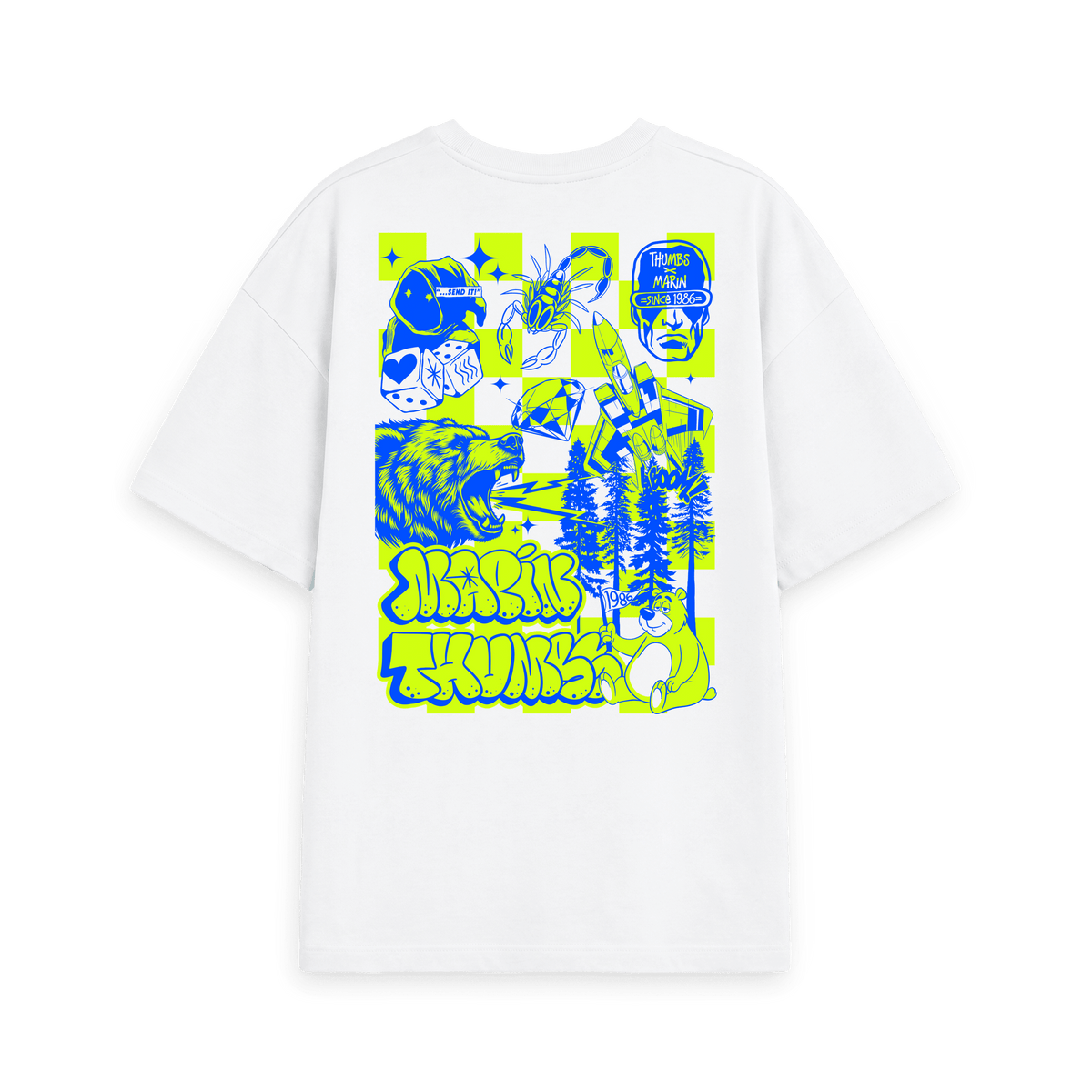 White Printed T-shirt Back