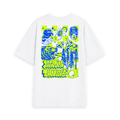 White Printed T-shirt Back