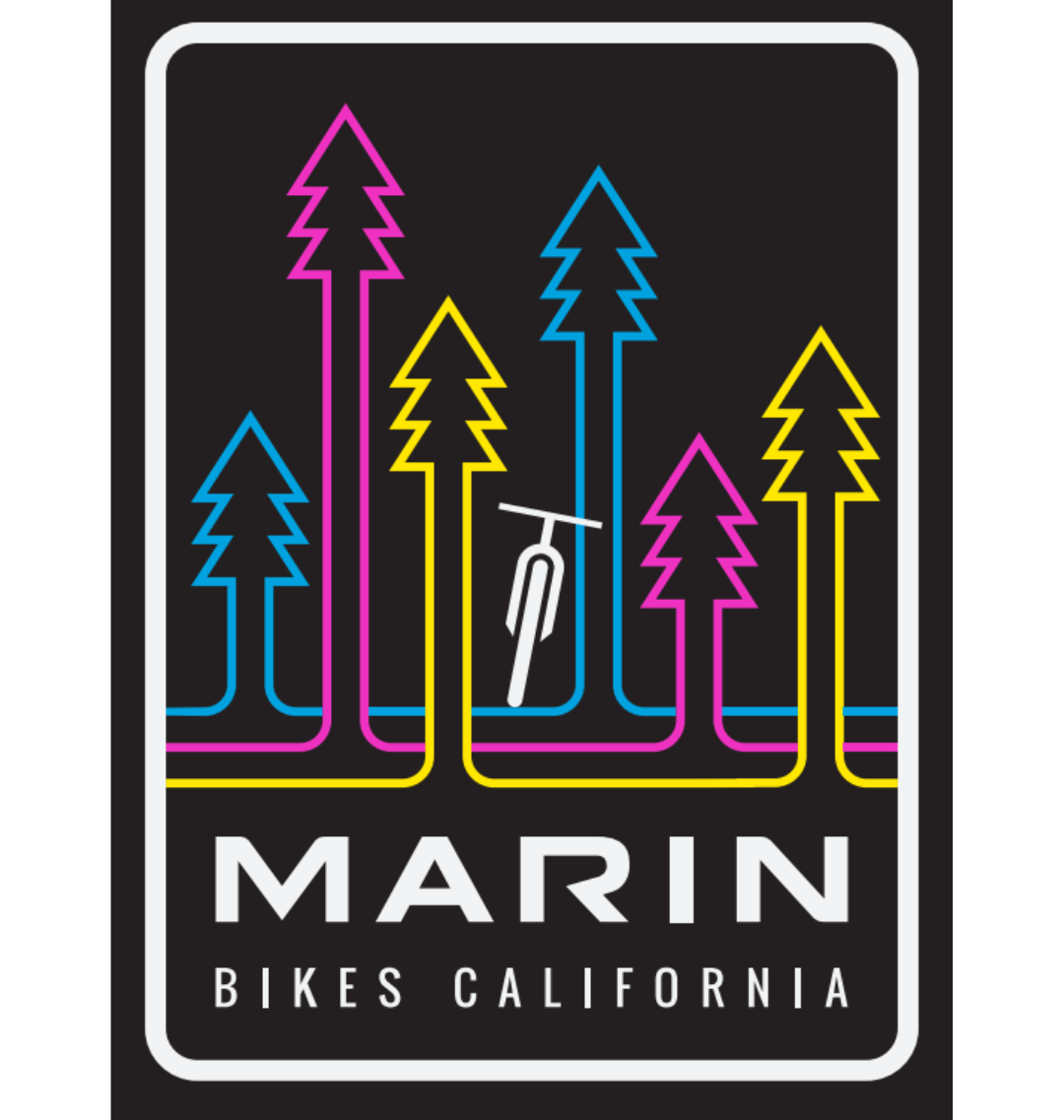 CMYK Trees Metal Tacker Sign