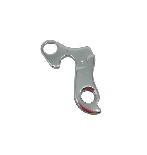 A silver Marin Bikes rear derailleur hanger