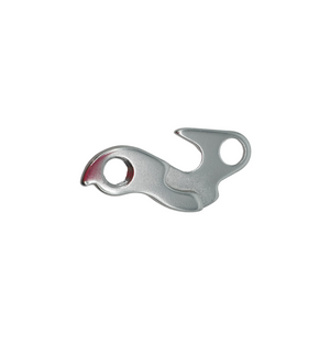 A silver Marin Bikes rear derailleur hanger