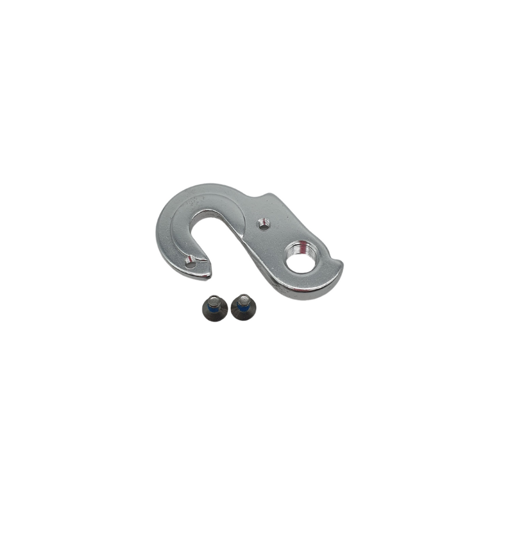 A silver Marin Bikes rear derailleur hanger
