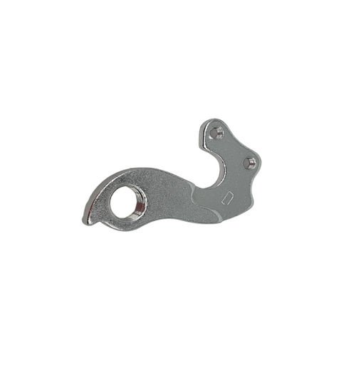 A silver Marin Bikes rear derailleur hanger