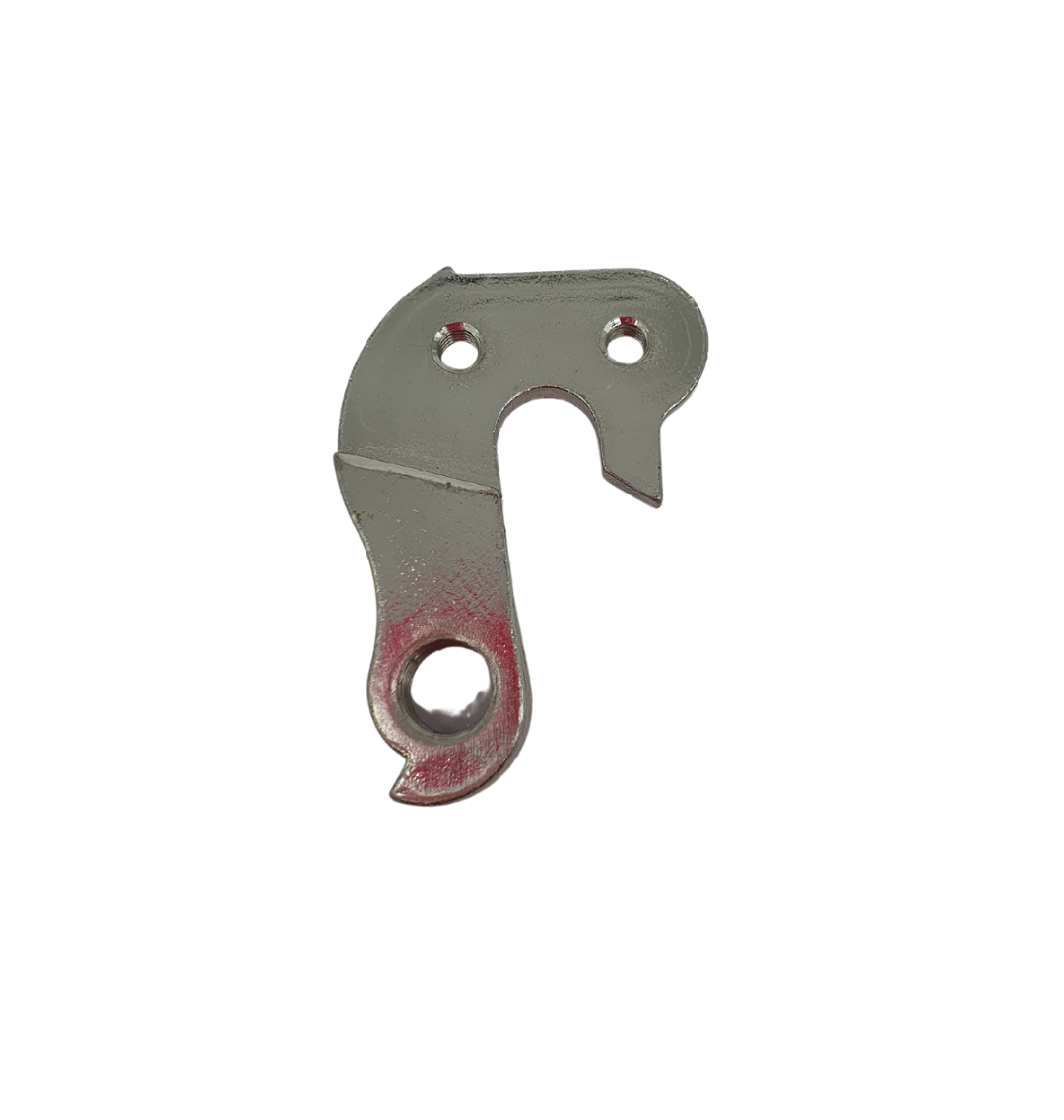 A silver Marin Bikes rear derailleur hanger