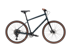 Black bicycle with brown tires on a white background