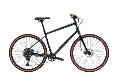 Black bicycle with brown tires on a white background