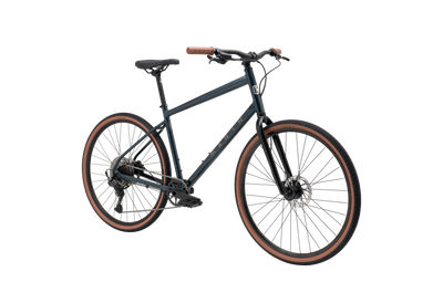 Black bicycle on a white background