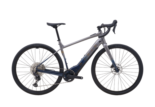 Gray electric bicycle on a white background