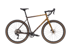 Bicycle with a wooden frame on a white background
