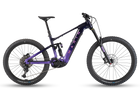 Purple mountain bike on a transparent background