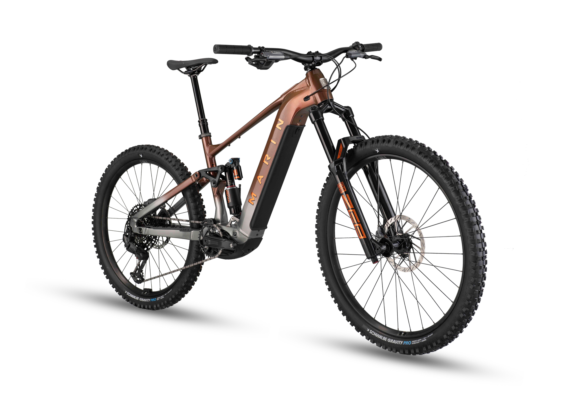 Electric bicycle on a white background