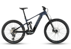 Blue mountain bike on a white background