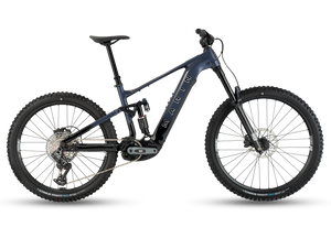Blue mountain bike on a white background