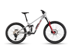Mountain bike with red accents on a white background