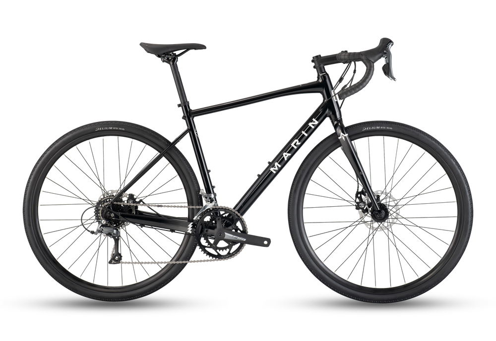 Black bicycle with decorative elements on a transparent background