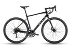 Black bicycle with decorative elements on a transparent background