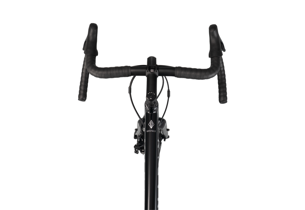 Cycling handlebar with stem on a transparent background