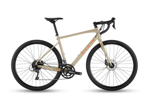 Beige bicycle with 'Hiniker' branding on a transparent background