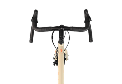 Bicycle handlebar and stem on a white background