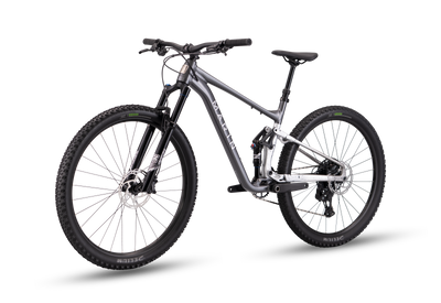 Gray mountain bike on a white background