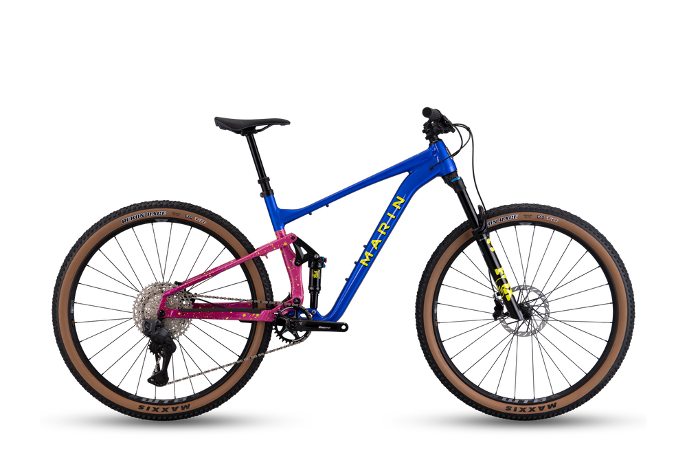 blue and pink mountain bike 