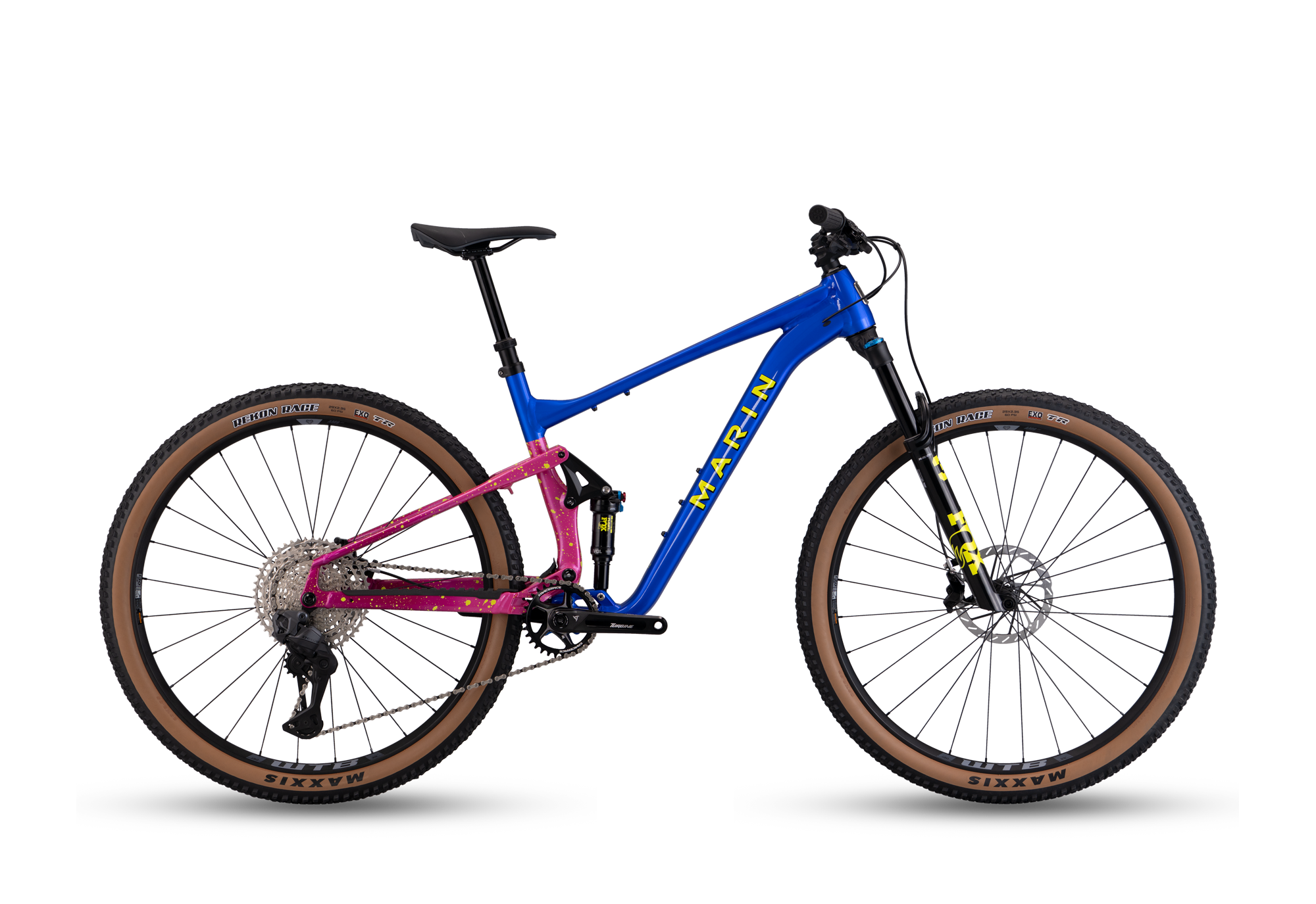 blue and pink mountain bike 