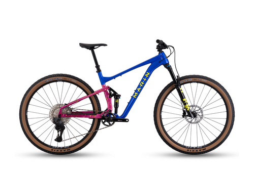 blue and pink mountain bike 