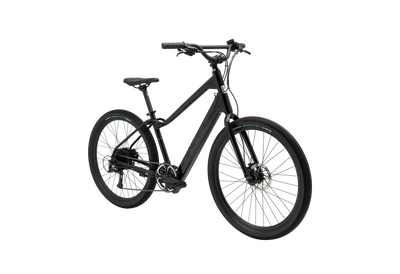 Black electric bike on a white background