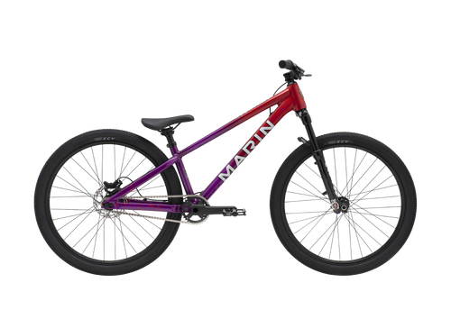 dirt jump bike in red to purple fade profile image 