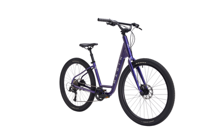 Purple bicycle on a transparent background