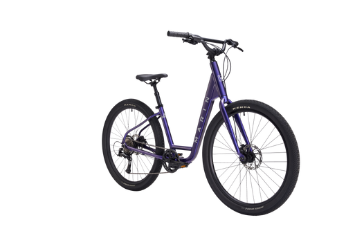 Purple bicycle on a transparent background