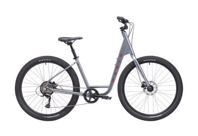 Silver bicycle on a white background